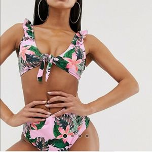 Missguided Bikini Set  Pink Flowers